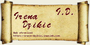 Irena Džikić vizit kartica